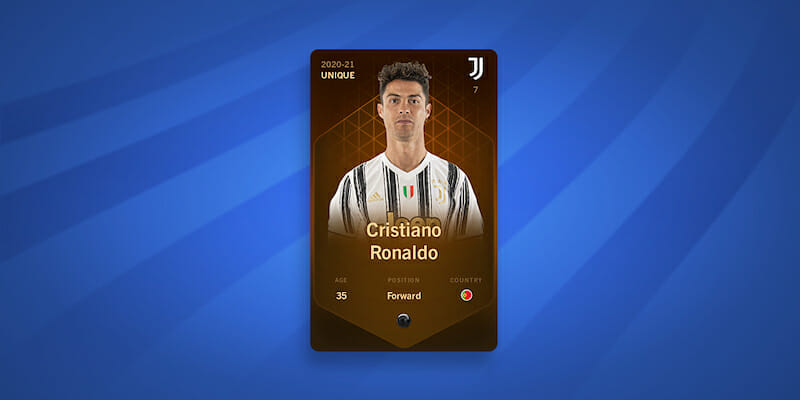La carte unique de Cristiano Ronaldo s'est vendue 290 000 dollars sur Sorare