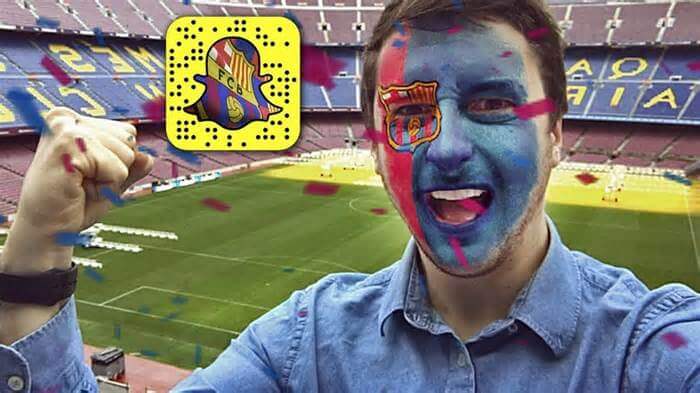 Des filtres Snapchat aux couleurs de clubs de football