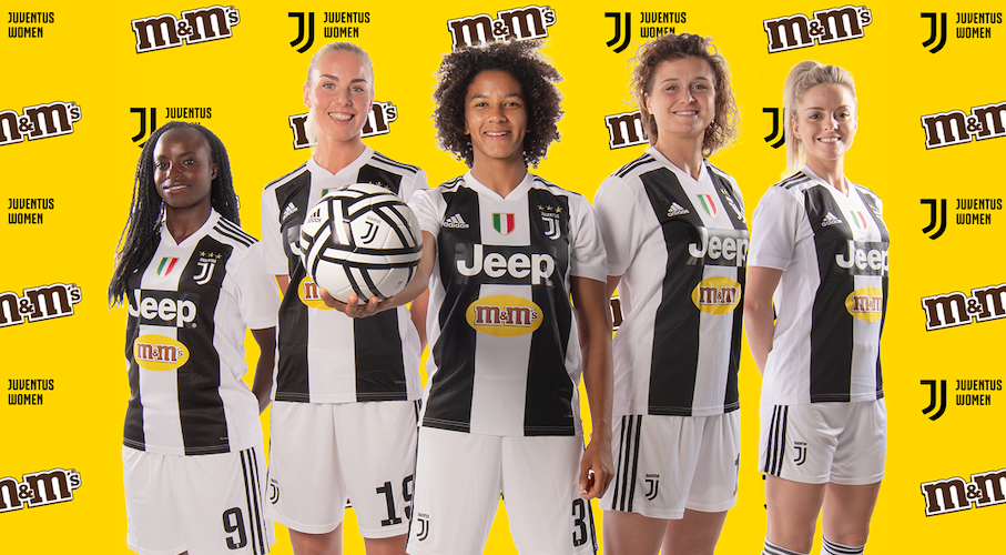 M&M’s sponsor maillot de l'équipe féminine de la Juventus