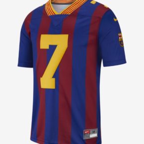 maillots de football américain aux couleurs du FC Barcelone