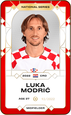 Carte Luka Modric Sorare Global Cup